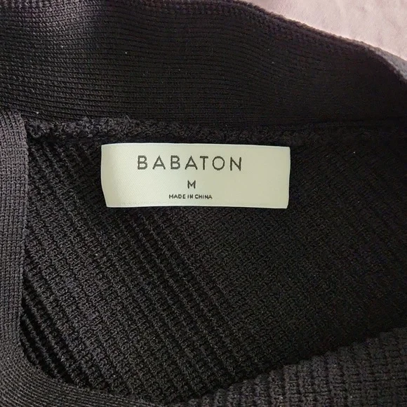 Aritizia Babaton Sculpt Knit Criss Cross Dress Black - Picture 8 of 8